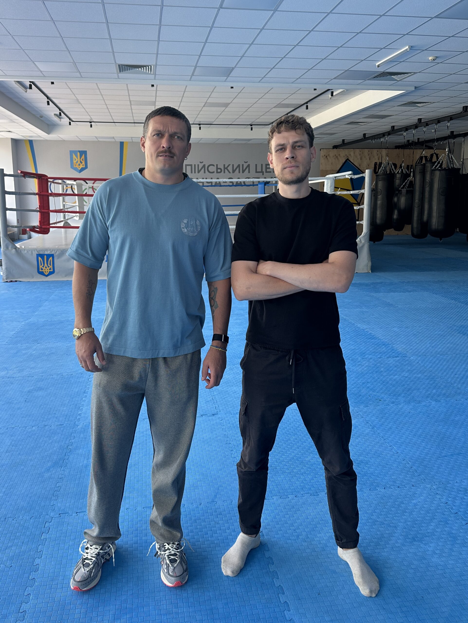 Alex Melnykov with Oleksandr Usyk
